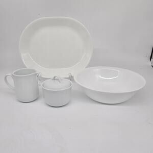 Corelle Hostess Set 5pc 2-Qt Serving Bowl Sugar And Creamer Platter